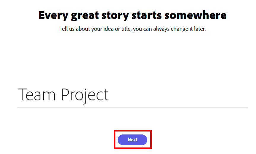 try to name to create video in adobe cc express