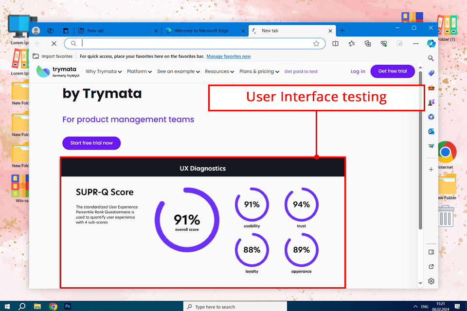 trymata user research software interface