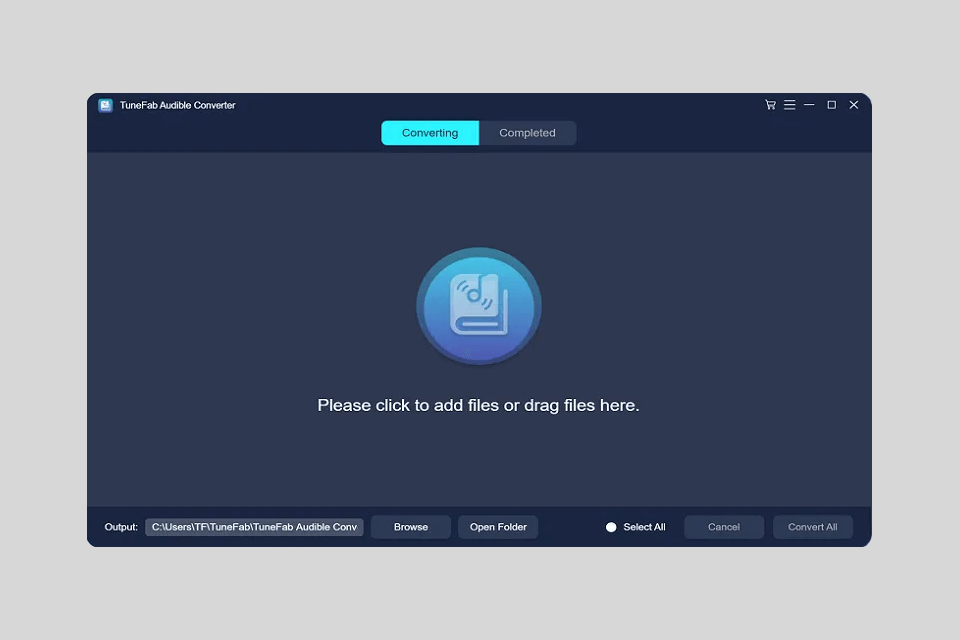 tunefab audible converter interface