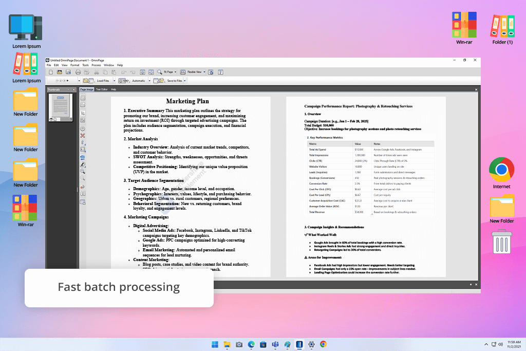 tungsten omnipage document scanning software