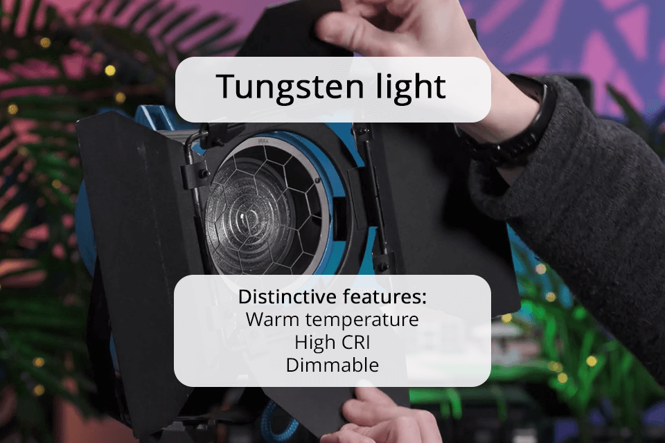 tungsten video lighting type