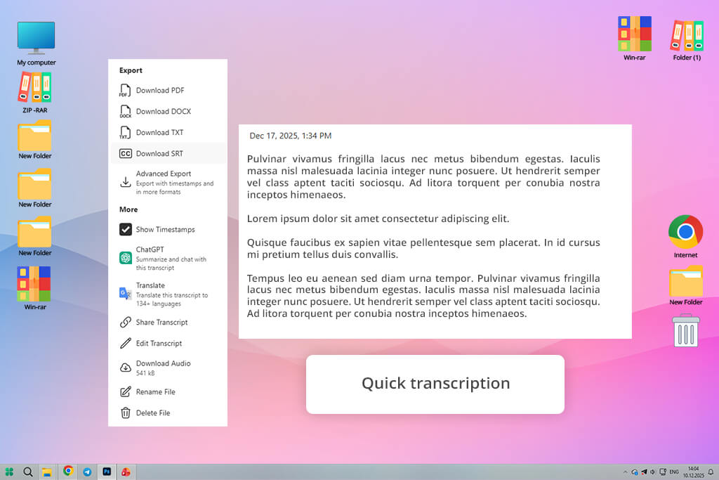 turboscribe free ai video transcriber