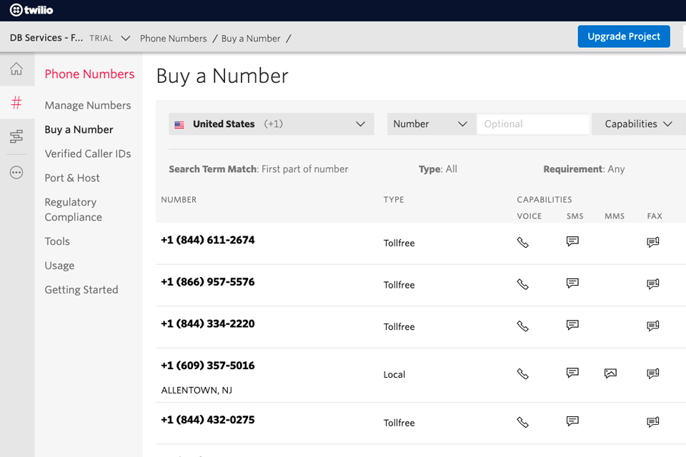 twilio bulk text message services interface