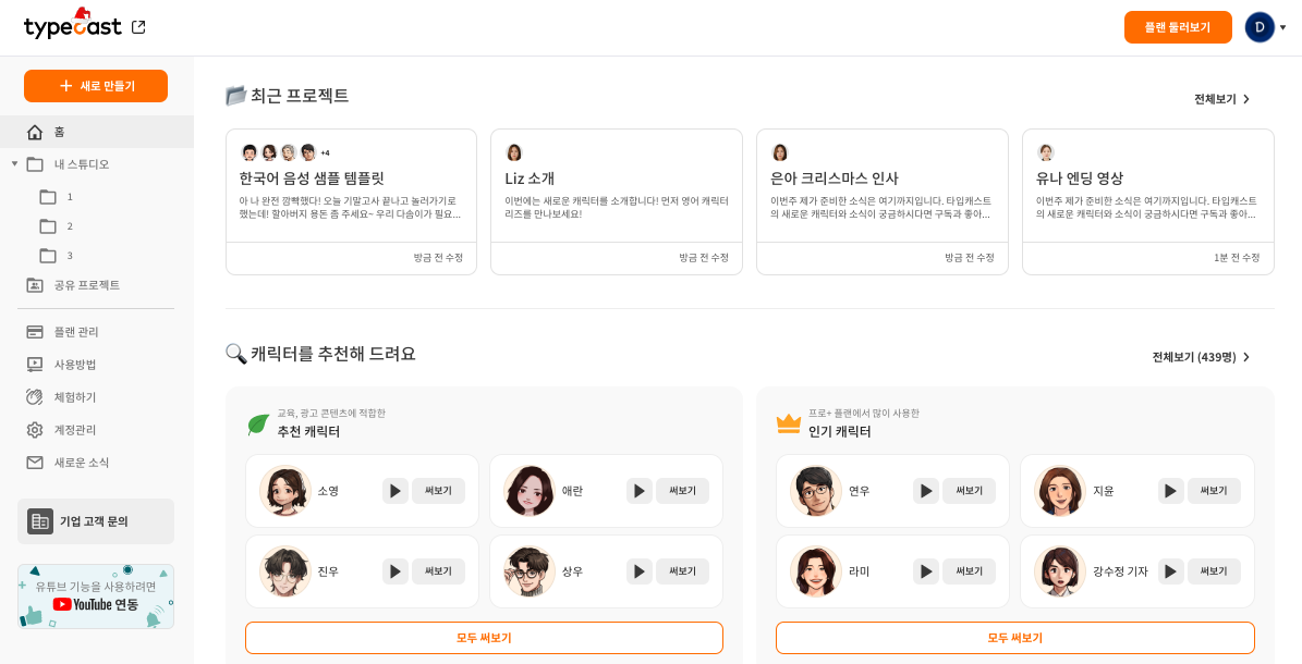 타입캐스트 인터페이스