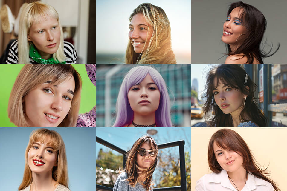 types of haircuts with bangs