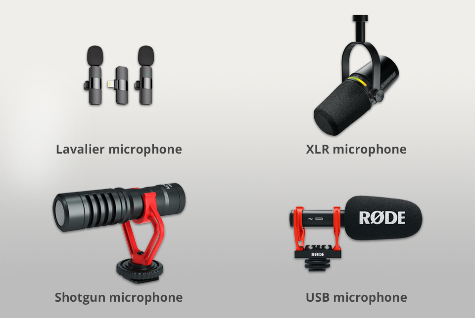types of microphones for video recording