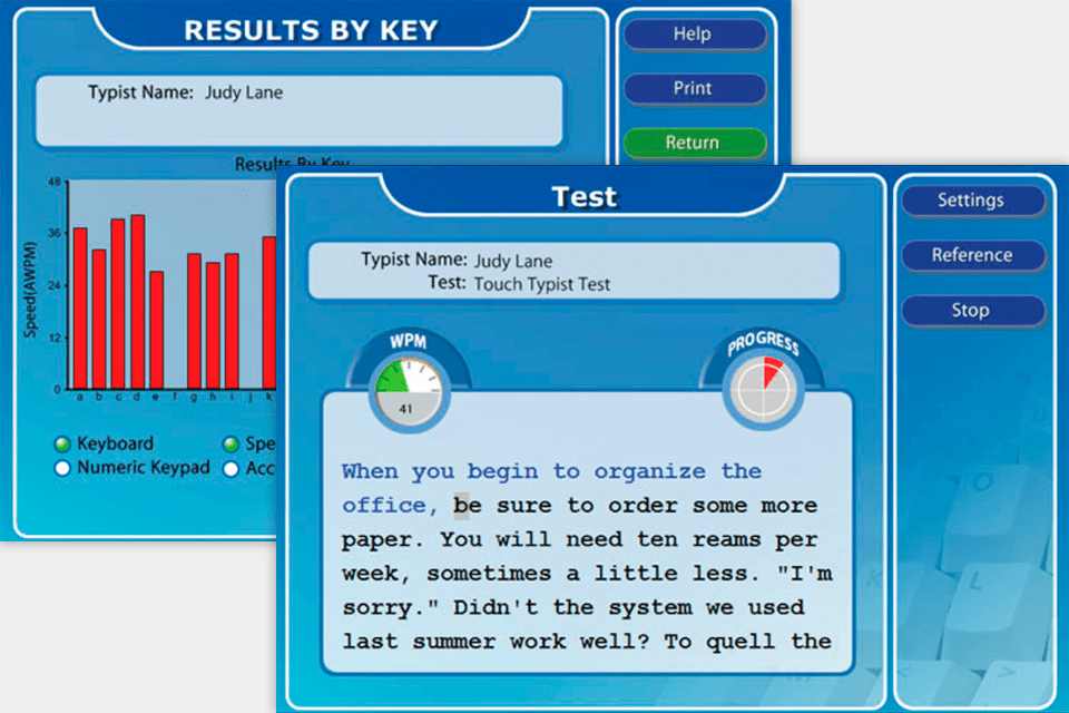 typing quick and easy typing software for kids interface