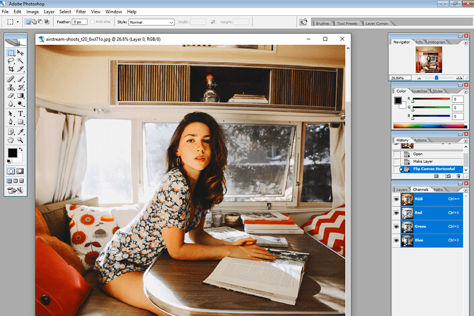 interface photoshop cs2