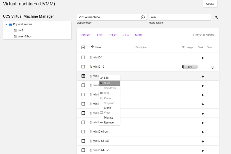 ucs virtual machine manager virtual machines for linux interface