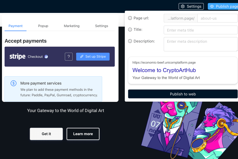 unicorn platform payment processing