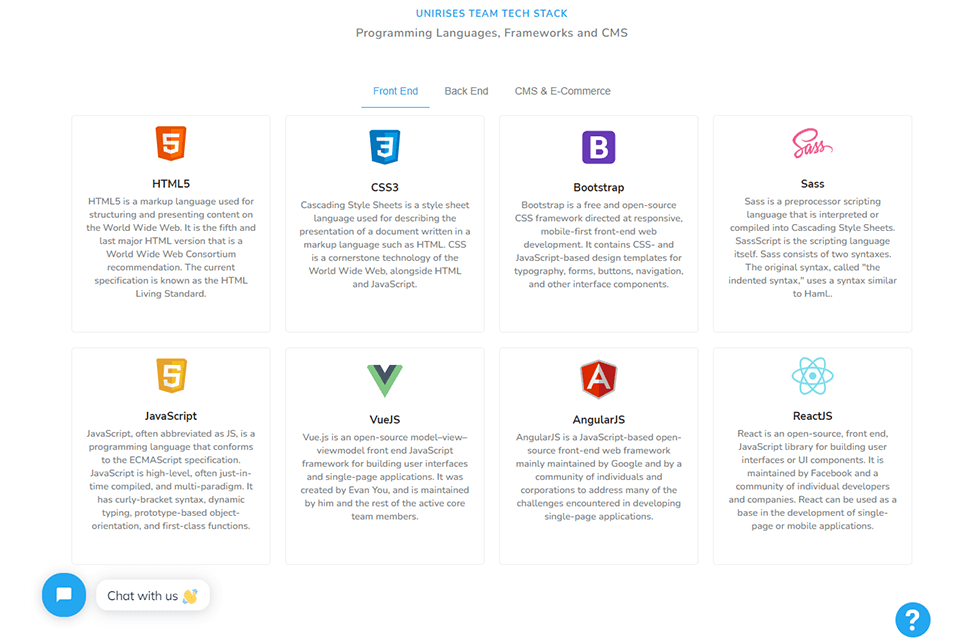 unirises software company web development