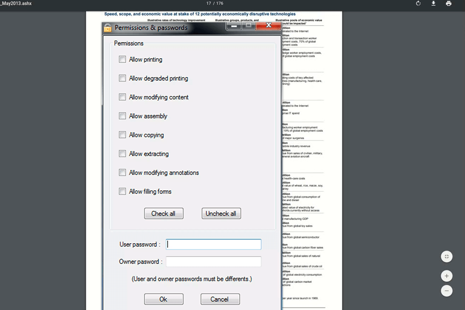 unitypdf pdf locker tool for windows interface