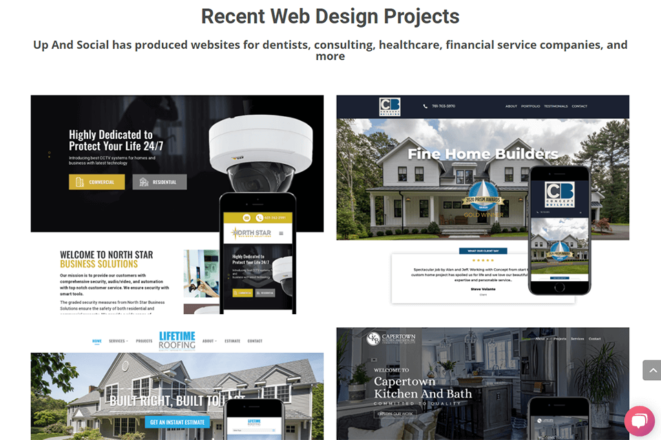 up and social agency portfolio
