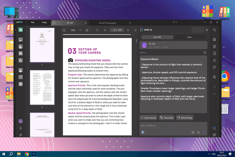 updf ai tool for summarizing pdf