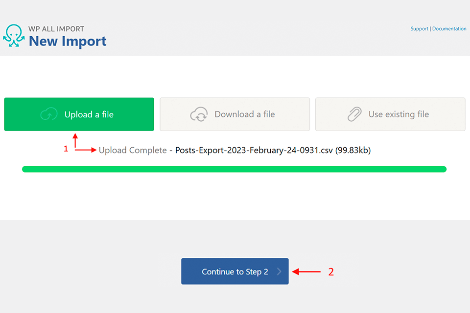 upload a file for bulk editing wordpress image data