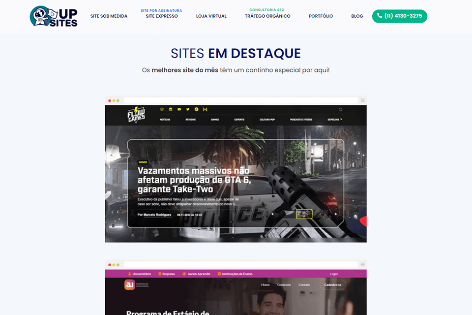 upsite desenvolvimento web
