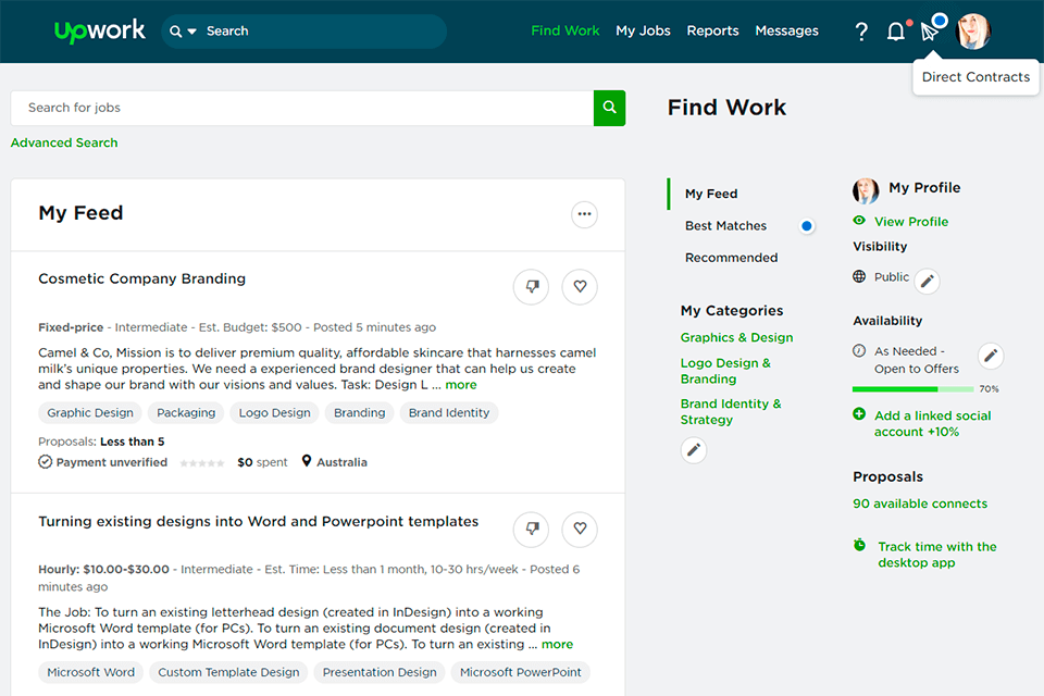 upwork freelance service for businesses