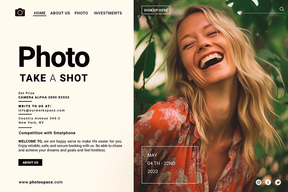 use landing pages to grow your photography no navigation