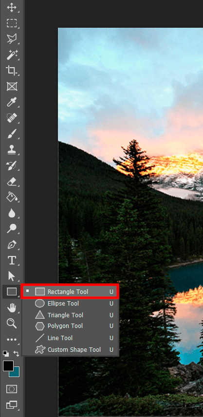use rectangle to highlight text in photoshop