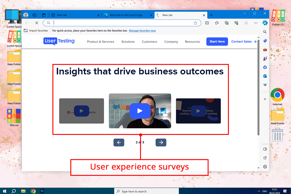 userzoom user research software interface