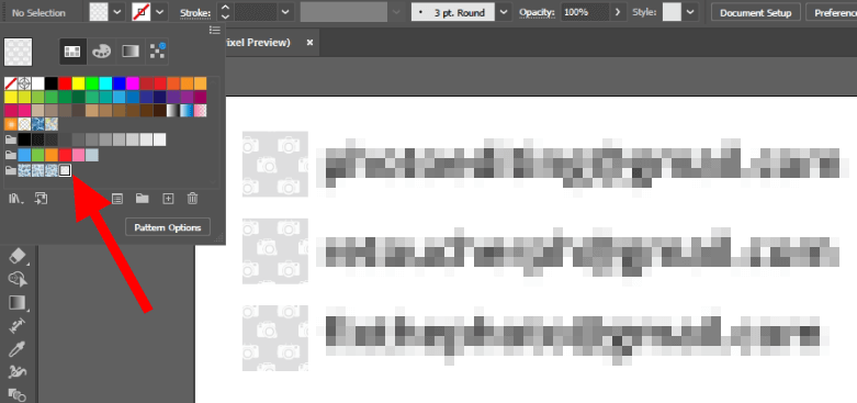 using generated pattern in illustrator