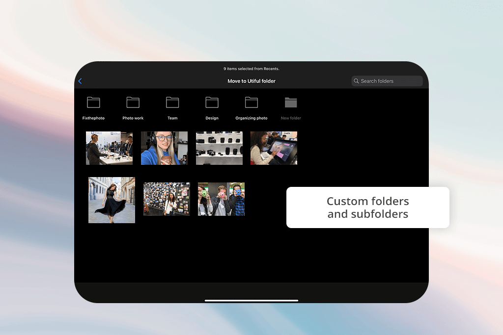 utiful photo organizing software interface