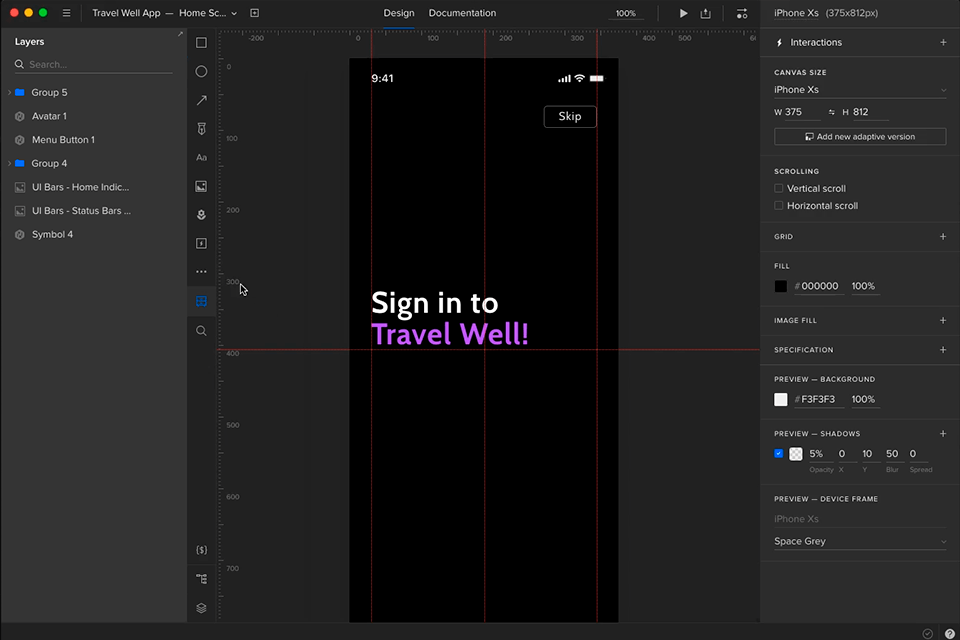 uxpin app design software interface