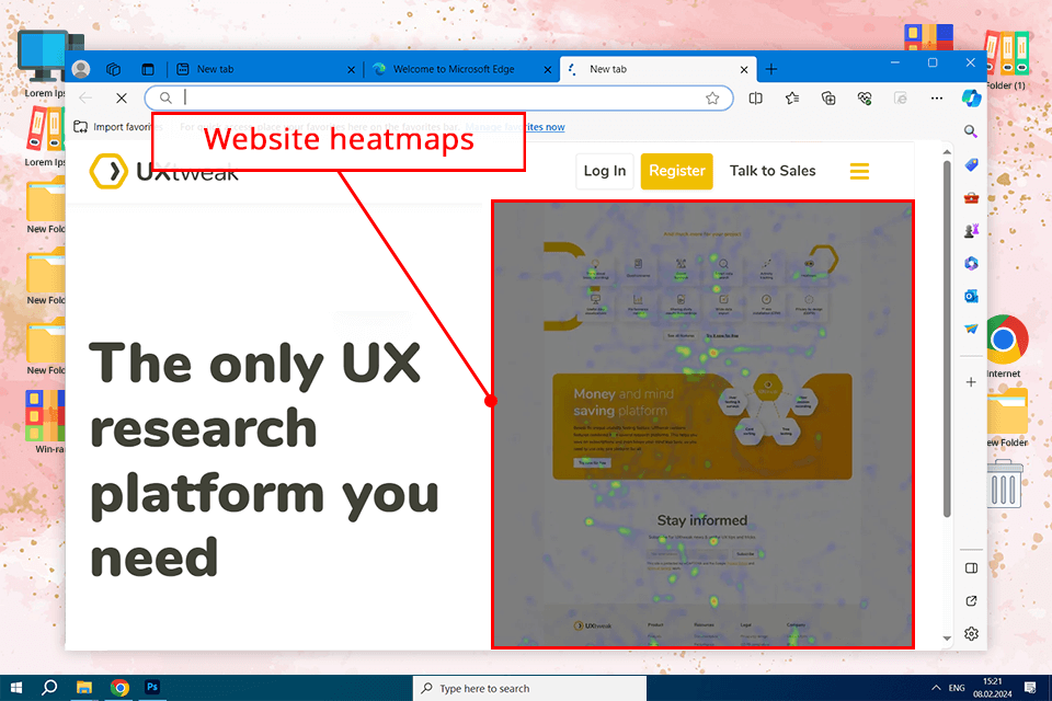 uxtweak user research software interface