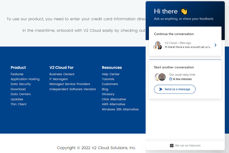v2 cloud live support