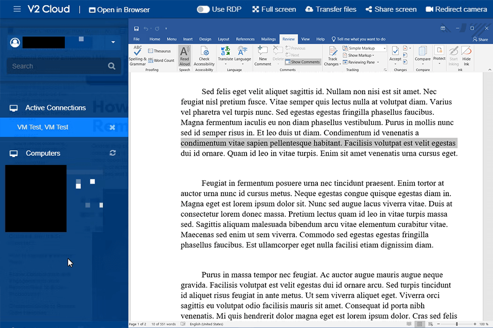 v2 cloud multi-user desktops