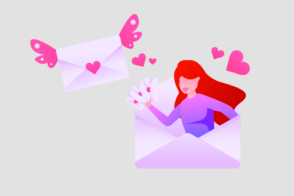valentines day real estate marketing ideas arranging mail cards