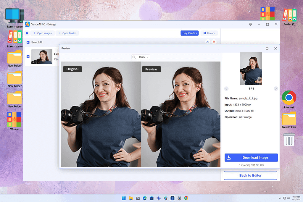 vanceai photo enlargement software