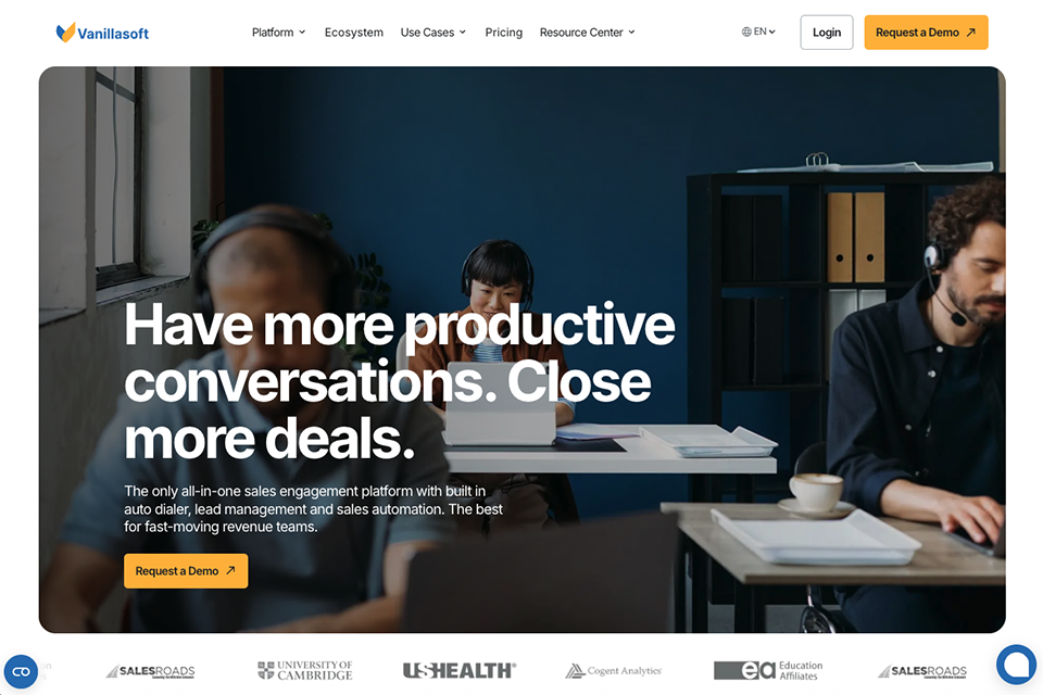 vanillasoft sales engagement platform