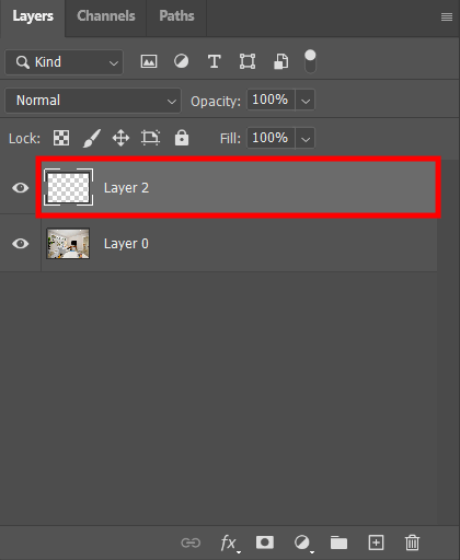 vanishing point in photoshop another new layer