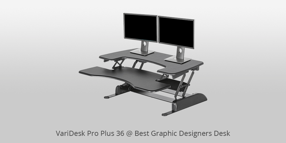 varidesk pro plus graphic designers desk
