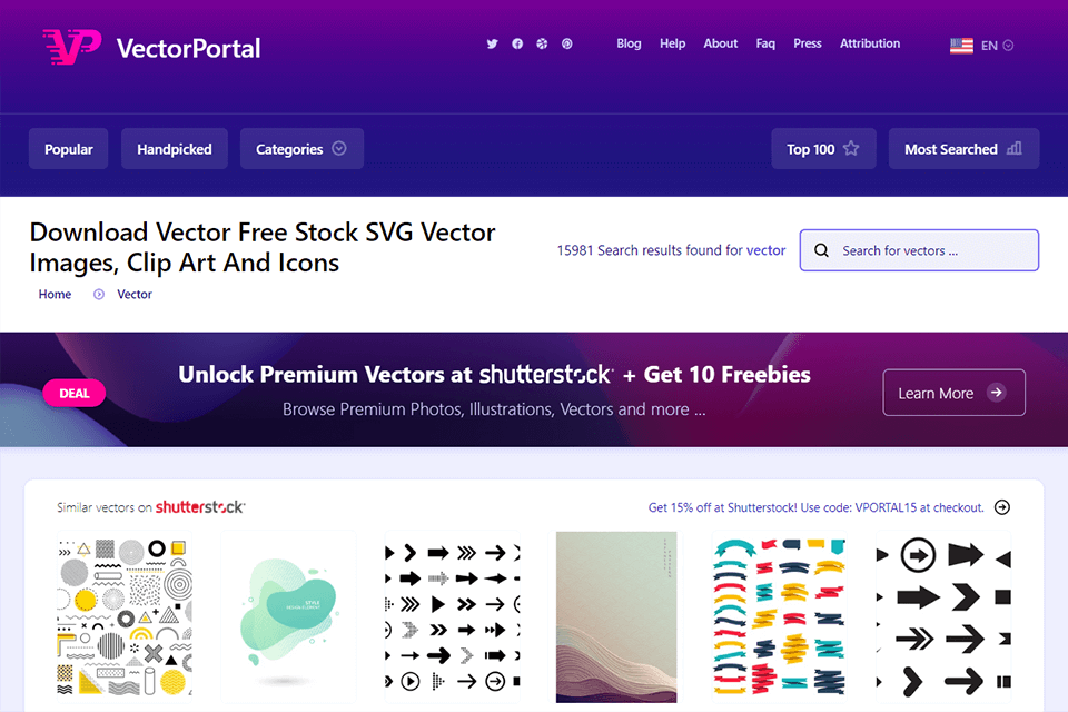 vectorportal alternative to vecteezy interface