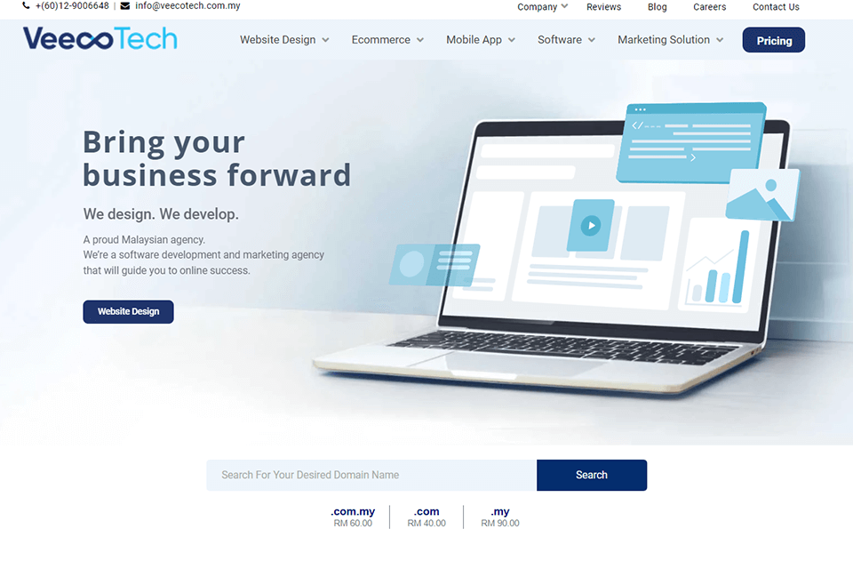 veecotech web design company website