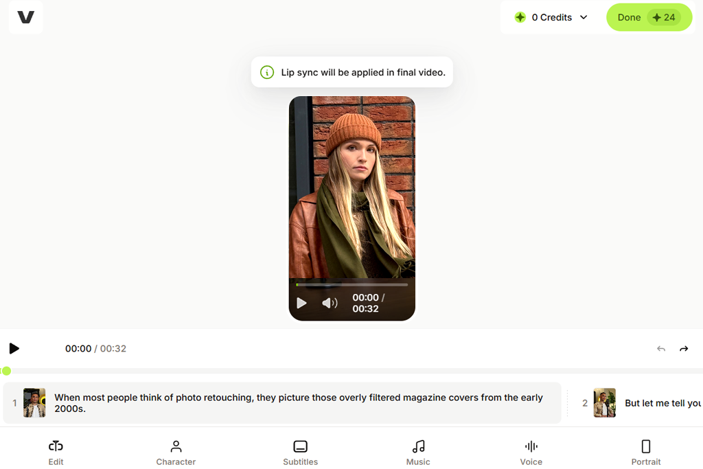 veed ai video script generator