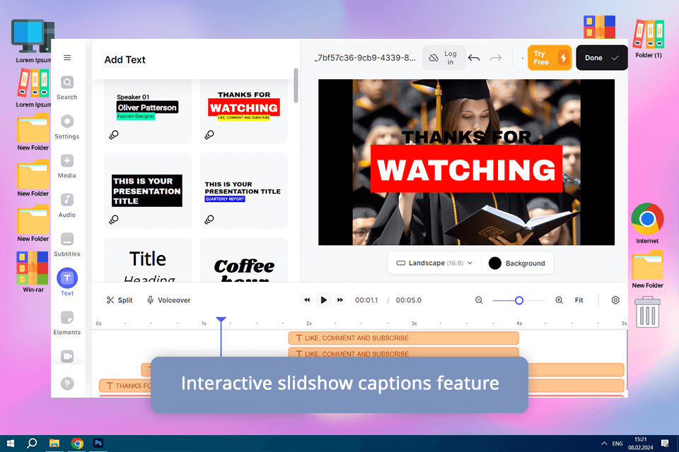 veed graduation slideshow maker