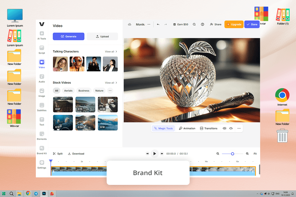veed io software interface