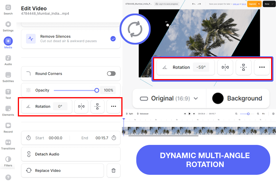 veed online video rotator