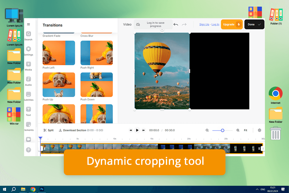 veed video cropping software