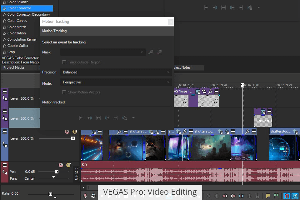 vegas pro video editing
