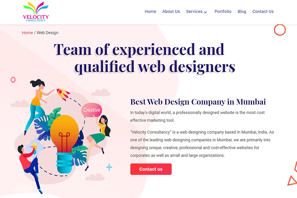 velocityconsultancy company web design