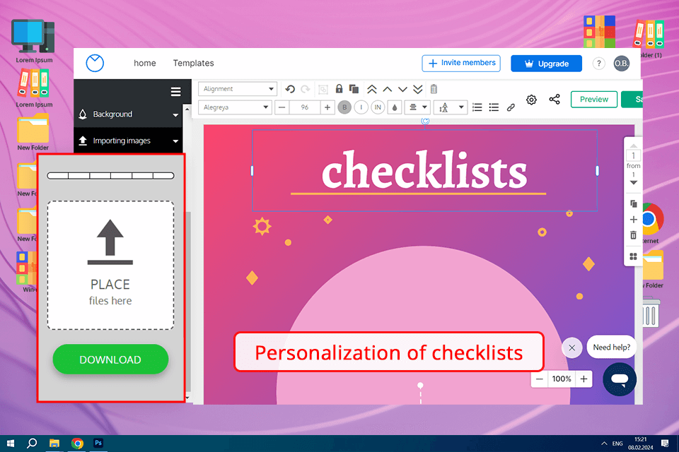 venngage programm zum erstellen einer checkliste