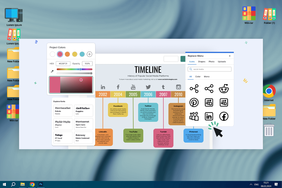 venngage timeline generator