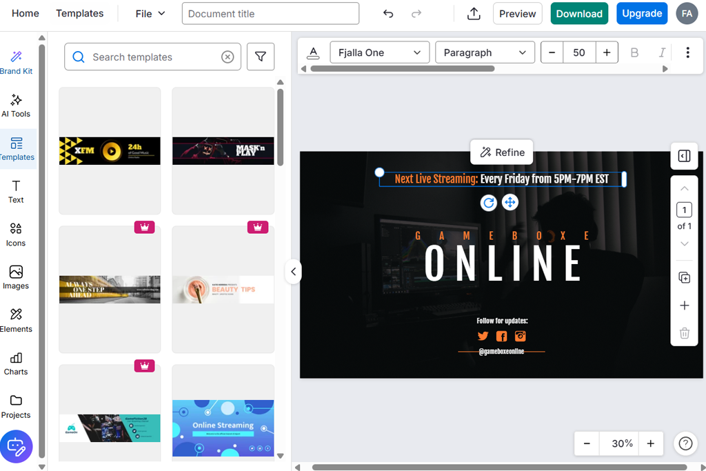 venngage youtube banner generator