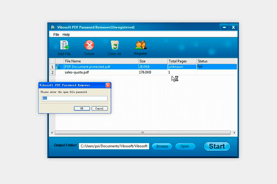 vibosoft pdf locker tool for windows interface