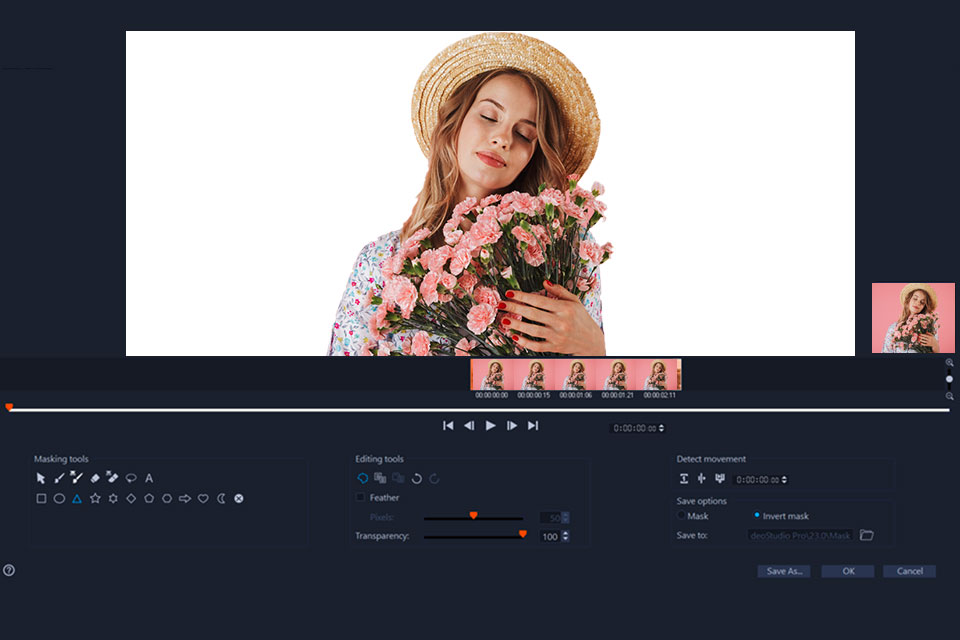 video studio pro masking video editor interface