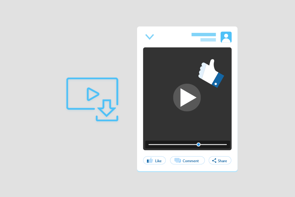 videodownloaded facebook downloader vector
